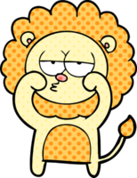 lion ennuyé de dessin animé png