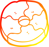 warm gradient line drawing of a cartoon biscuit png