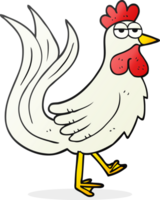 hand drawn cartoon cock png