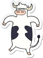 sticker of a cartoon bull png