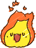 dibujo de tiza de llama png