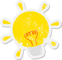 electric light bulb grunge sticker png