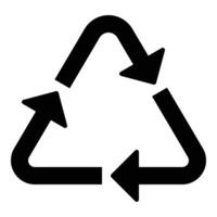 Recycle Symbol Icon - Environmental Recycling Symbol vector