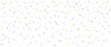 Background with colored round confetti. Vector illustration for cover, banner, poster, card, web and packaging.
