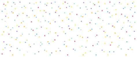 Background with colored round confetti. Vector illustration for cover, banner, poster, card, web and packaging.