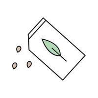 Plant seedlings. Vector linear icon.