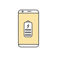 Smartphone. Vector linear icon. Isolated