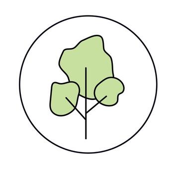 árbol. lineal color vector icono.