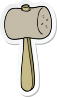 sticker van een cartoonhamer png