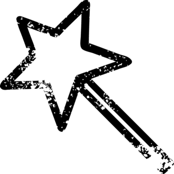 Magia varinha angustiado ícone símbolo png