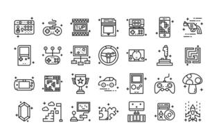 Modern Video Game Icon Collection vector