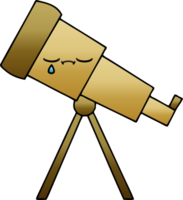 gradient shaded cartoon of a telescope png