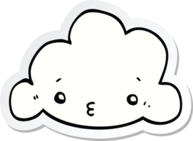 sticker of a cute cartoon cloud png