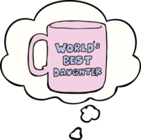 worlds best daughter mug with thought bubble png