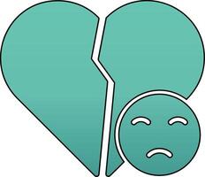 Broken Heart Vector Icon