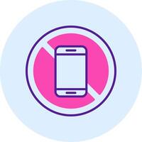 No Mobile Phone Vector Icon