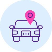 Car Location Vector Icon