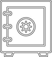 icono de vector de caja fuerte