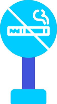 No Smoking Sign Board Vector Icon