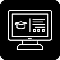 icono de vector de educación en línea