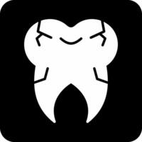 Cracked Tooth Vector Icon