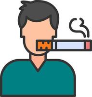 Man Smoking Vector Icon