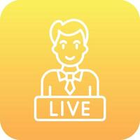 Live News Vector Icon