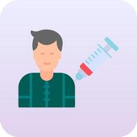 Man Vaccination Vector Icon