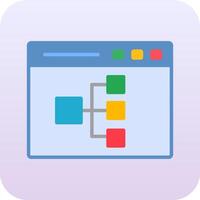 Online Flowchart Vector Icon