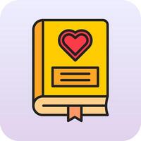 romance libro vector icono