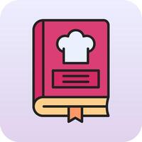 icono de vector de libro de recetas