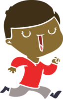 flat color style cartoon happy boy png