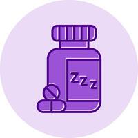 dormido pastillas vector icono