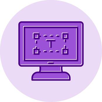 computadora texto editor vector icono