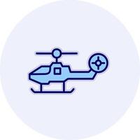 Fighter Helicopter Vector Icon