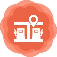 Gas Station Pin Vector Icon