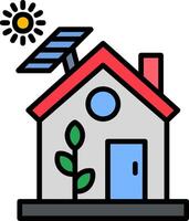 Eco House Vector Icon