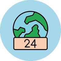 24 Hours Vector Icon