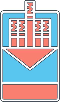 Cigarette pack Vector Icon