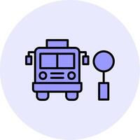 icono de vector de parada de autobús