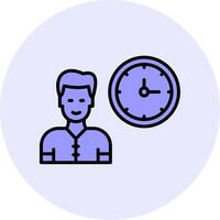 icono de vector de tiempo de trabajo