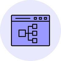Online Flowchart Vector Icon