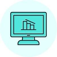 Online Data Analytics Vector Icon