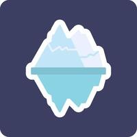 icono de vector de iceberg