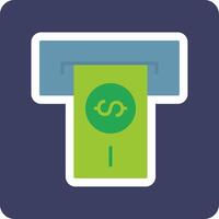 retirar dinero vector icono