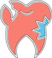 Caries Tooth Vector Icon