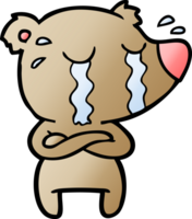 cartoon crying bear png