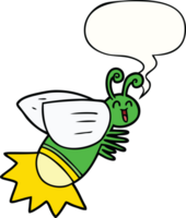 cartoon glow bug with speech bubble png