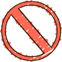 Ban Symbol Chalk Drawing png