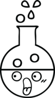 ligne dessin dessin animé de une tester tube png